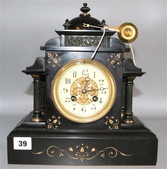 Slate mantel clock